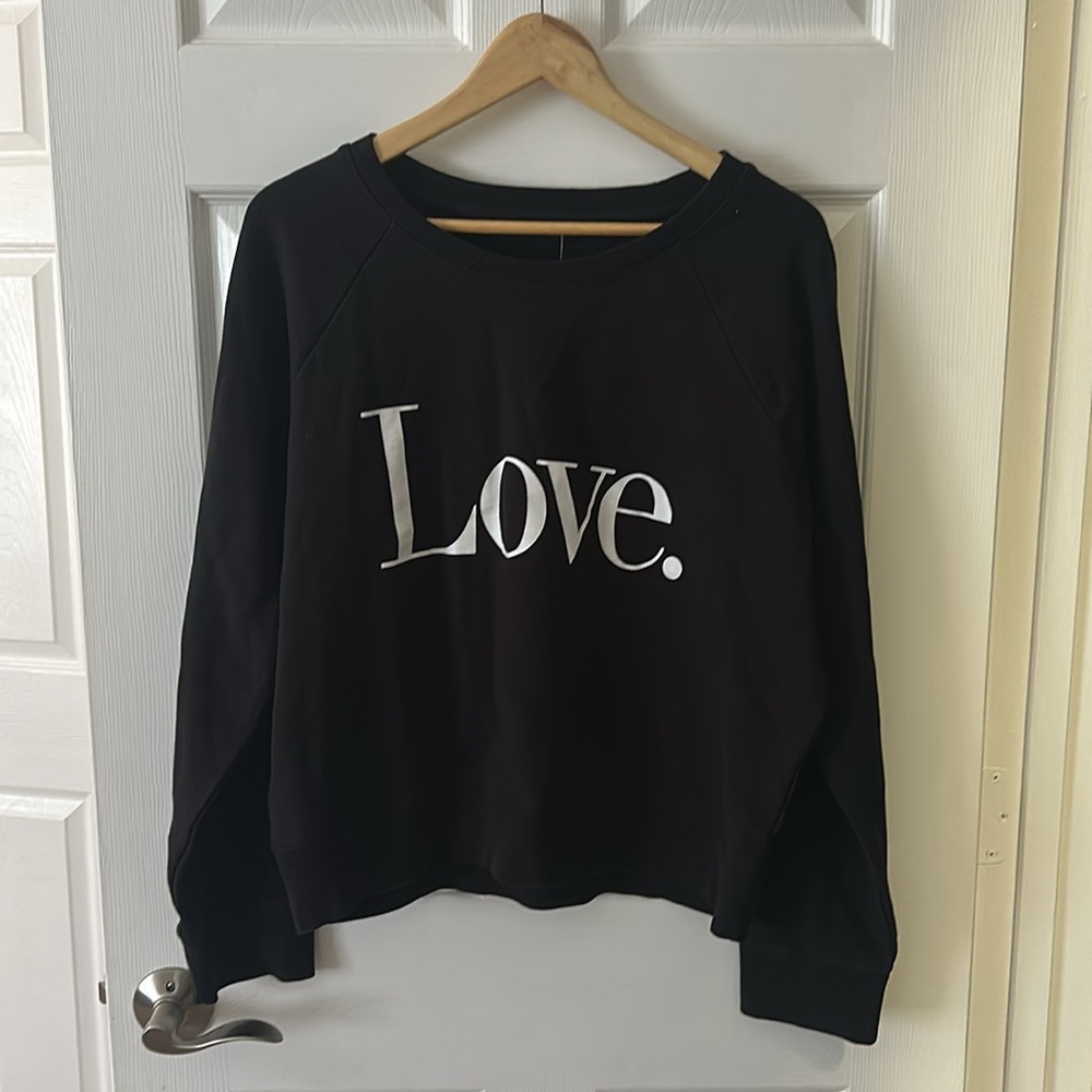 NWT J. Crew Classic Black Sweatshirt LOVE.